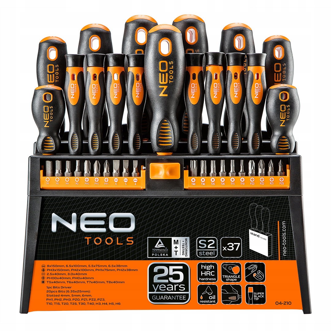 Sada skrutkovačov Neo Tools 04-210 37 ks.